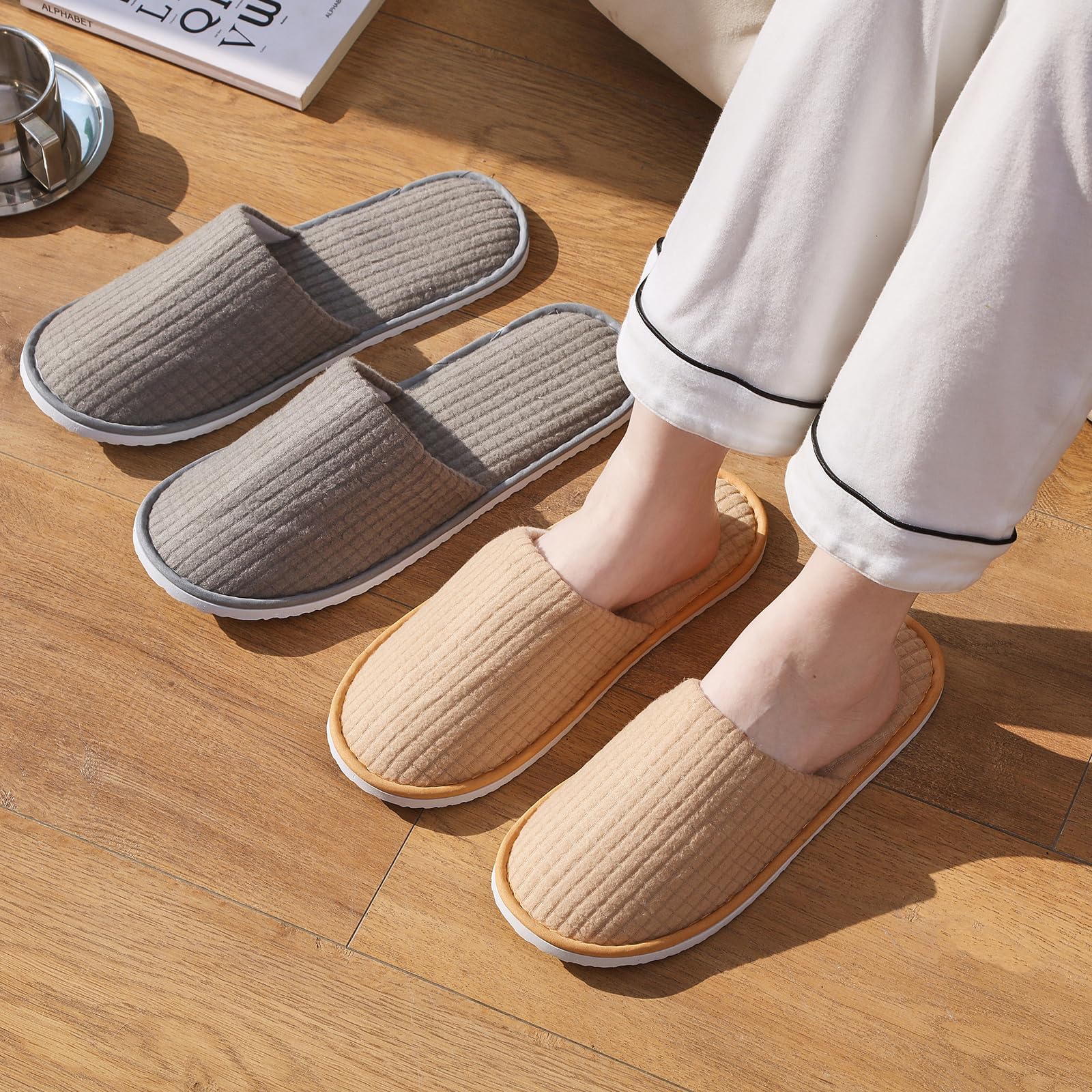 DECOUE plush coral fleece upper slippers deliver cozy indoor comfort.
