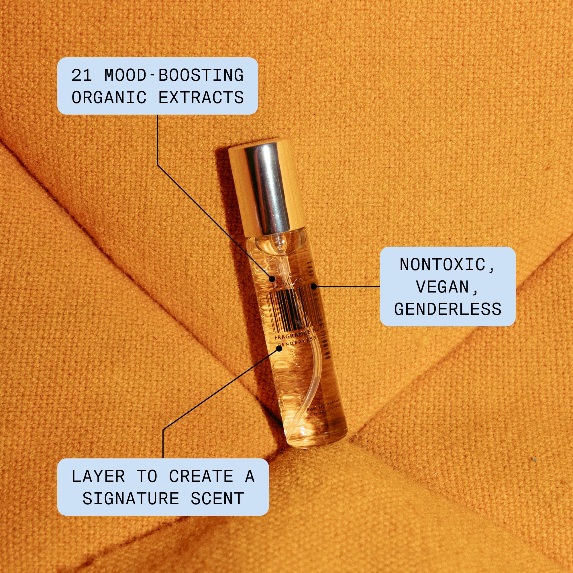 DedCool 01 Taunt label closeup showcases clean vegan cruelty-free branding.