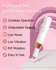 DEEHENK nail drill 3-speed-adjustment for customizable filing power