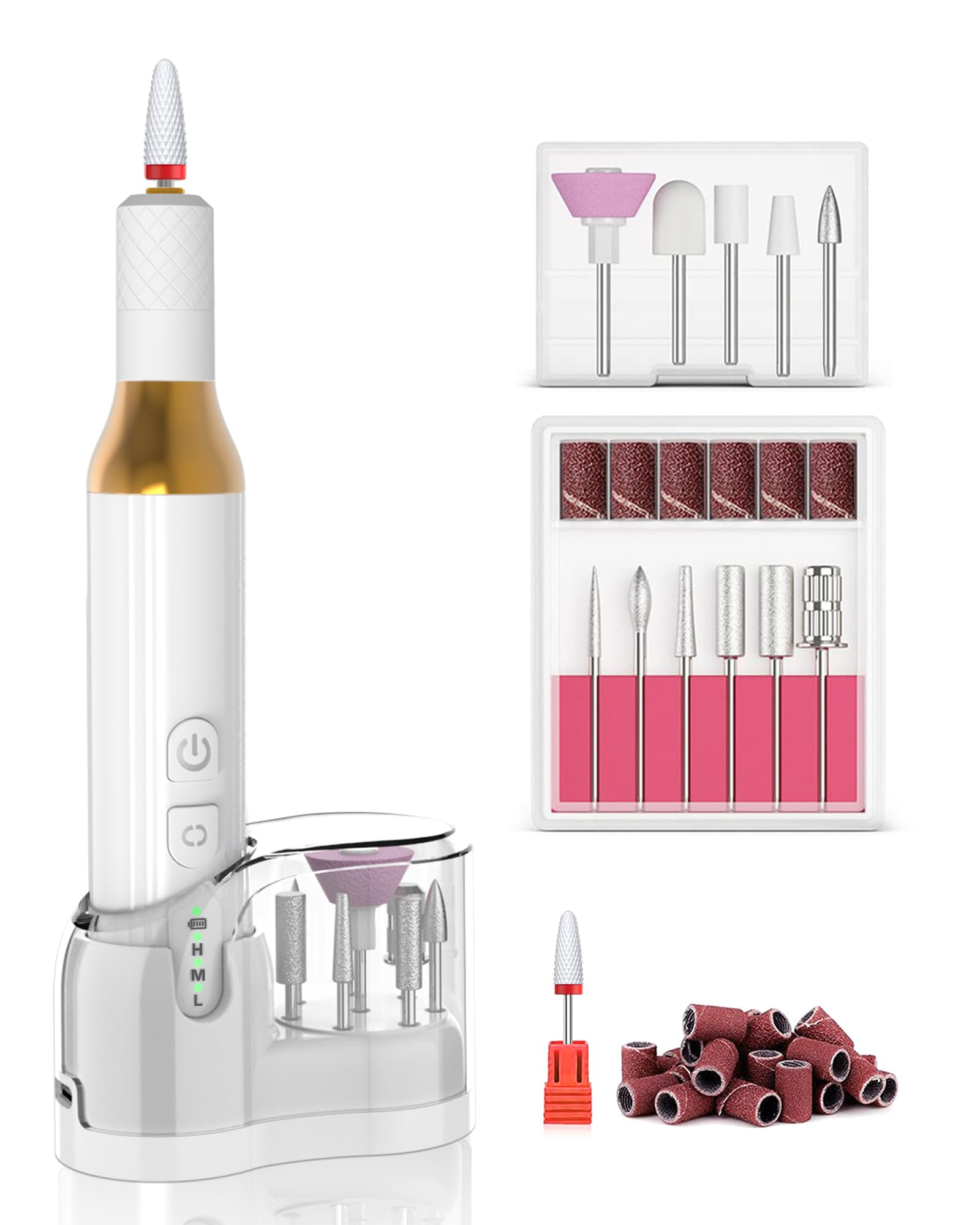 DEEHENK nail drill cordless-pen-design enables precise, portable manicures anywhere
