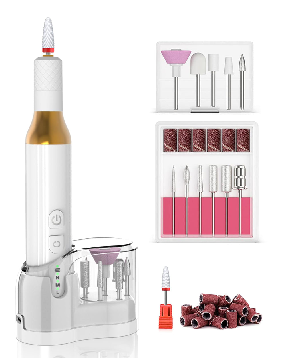 DEEHENK nail drill cordless-pen-design enables precise, portable manicures anywhere