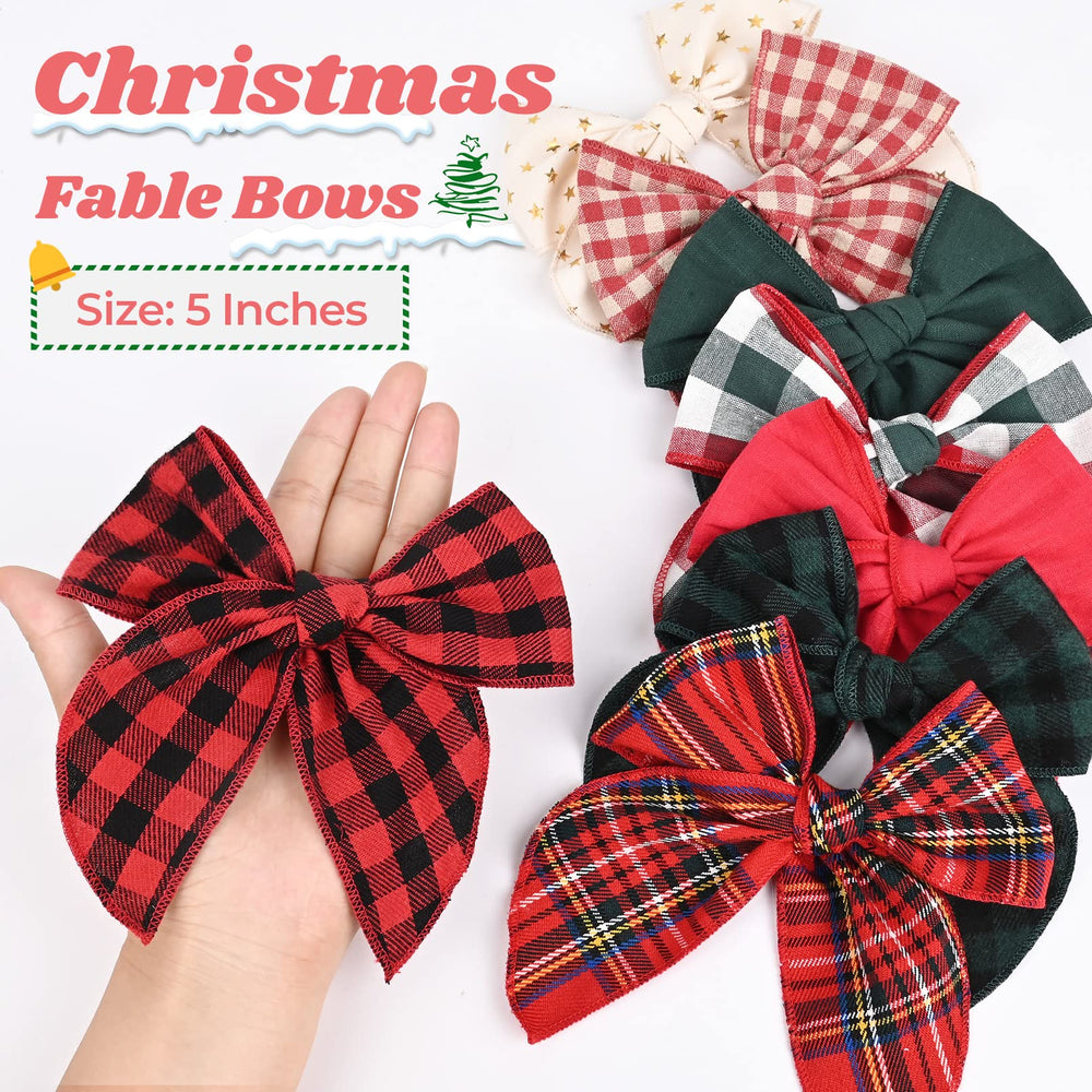 DEEKA red bow clip adds bright holiday charm and secure styling
