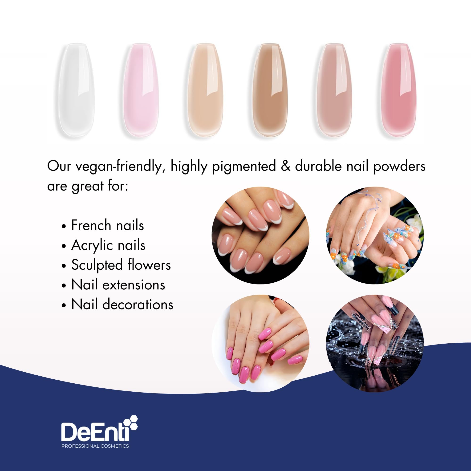 DeEnti monomer pairing demonstrates quick-dry application with this powder.