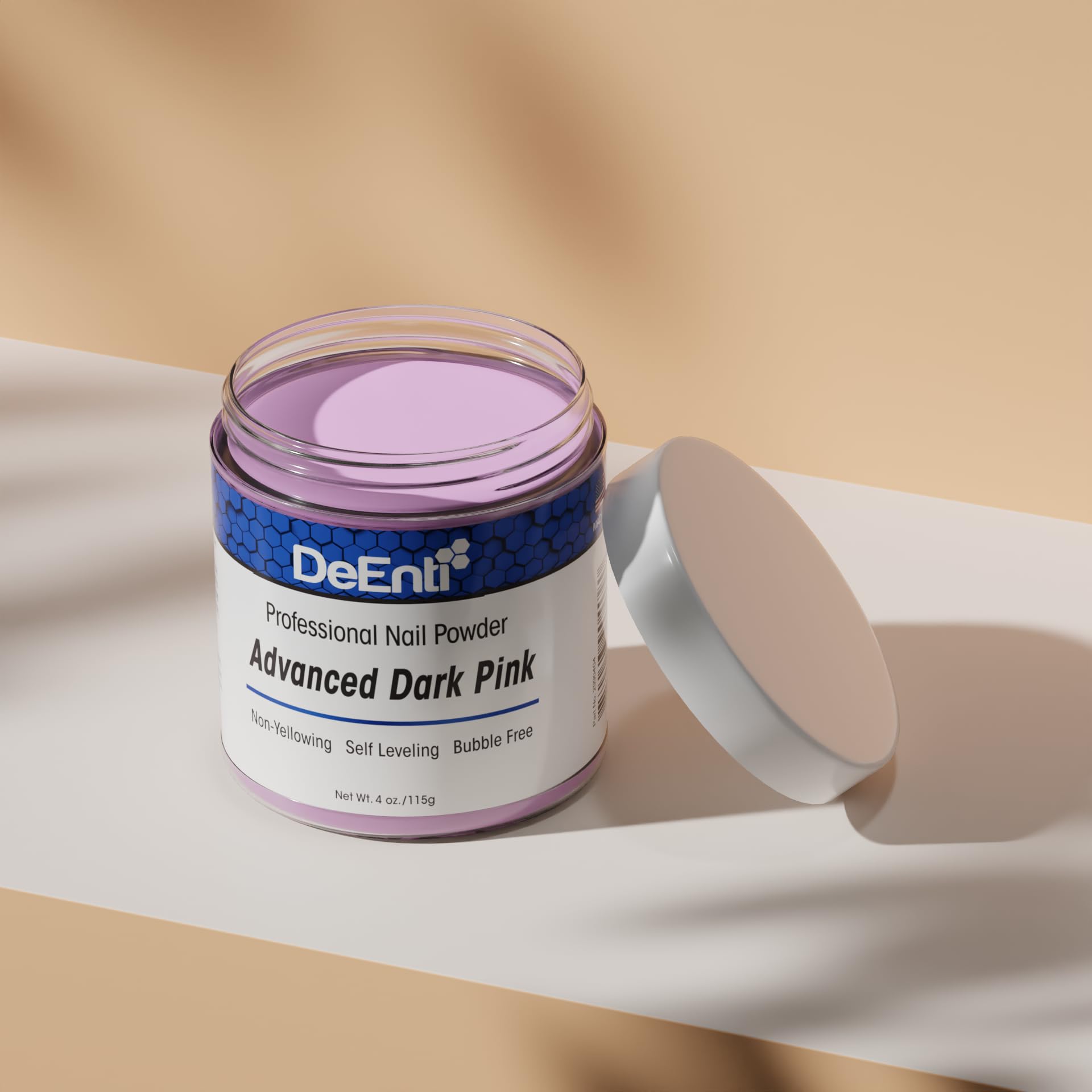 DeEnti acrylic powder with monomer pairing enables consistent, clean application