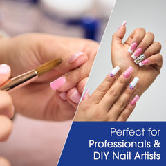 DeEnti Nomma Plus supports strong adhesion for tip overlays and sculpted nails.
