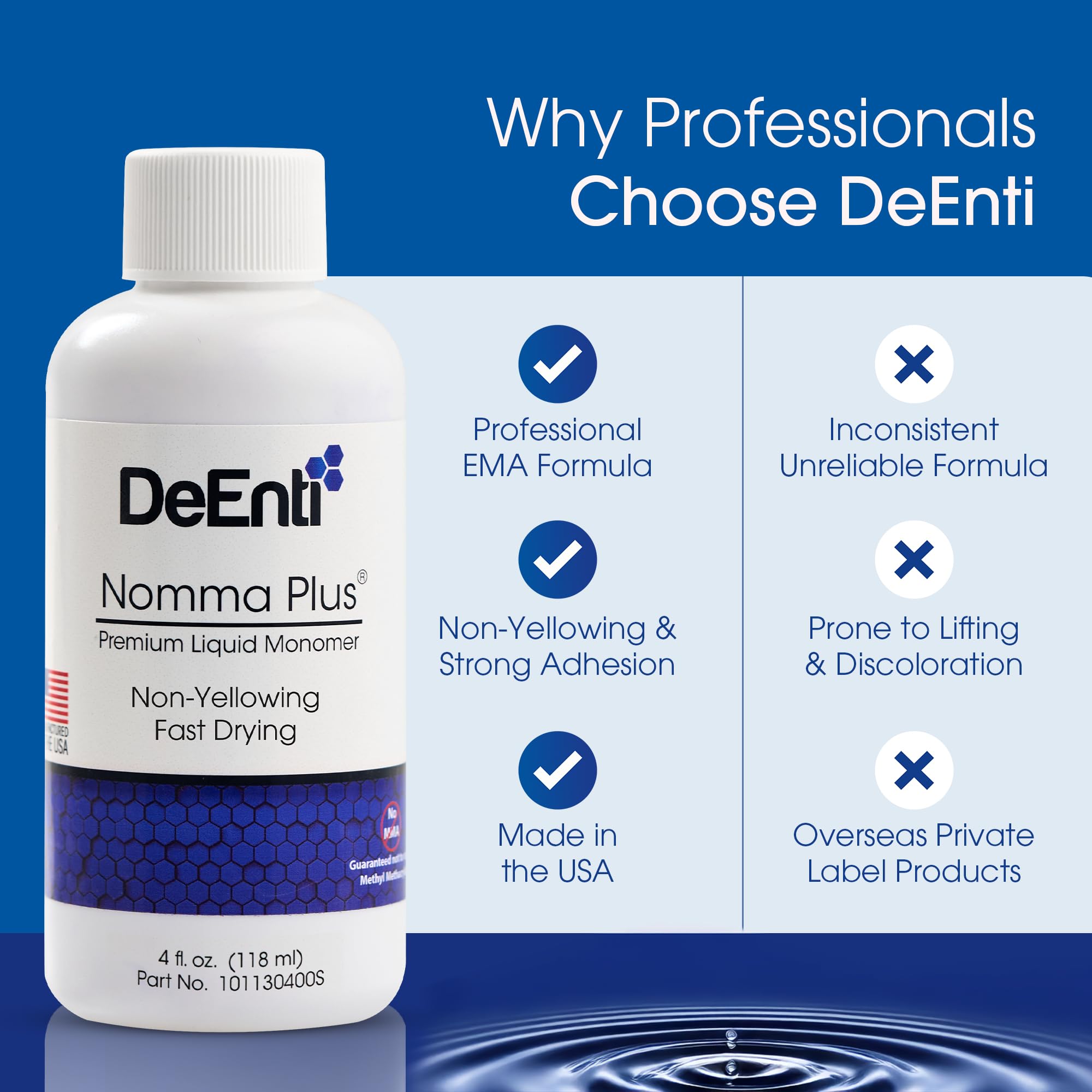 DeEnti Nomma Plus dispenser demonstrates controlled usage and consistency.