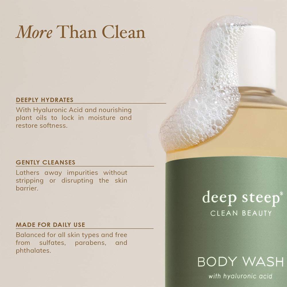 Deep Steep packaging image conveys eco-friendly, simple bath routine