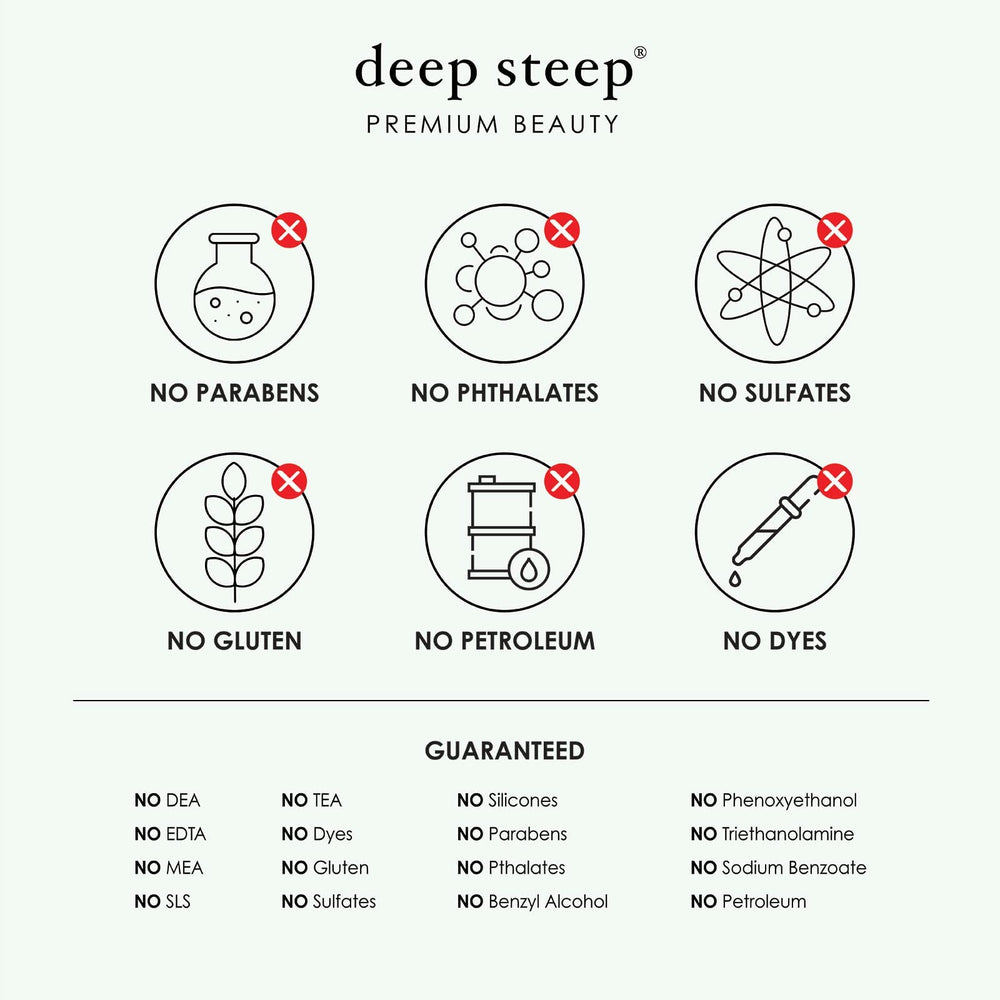 Aromatherapy essential oils image promoting stress relief during bath with Deep Steep.