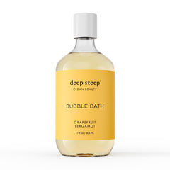 Deep Steep Bubble Bath Grapefruit Bergamot bottle for a relaxing, skin-softening soak