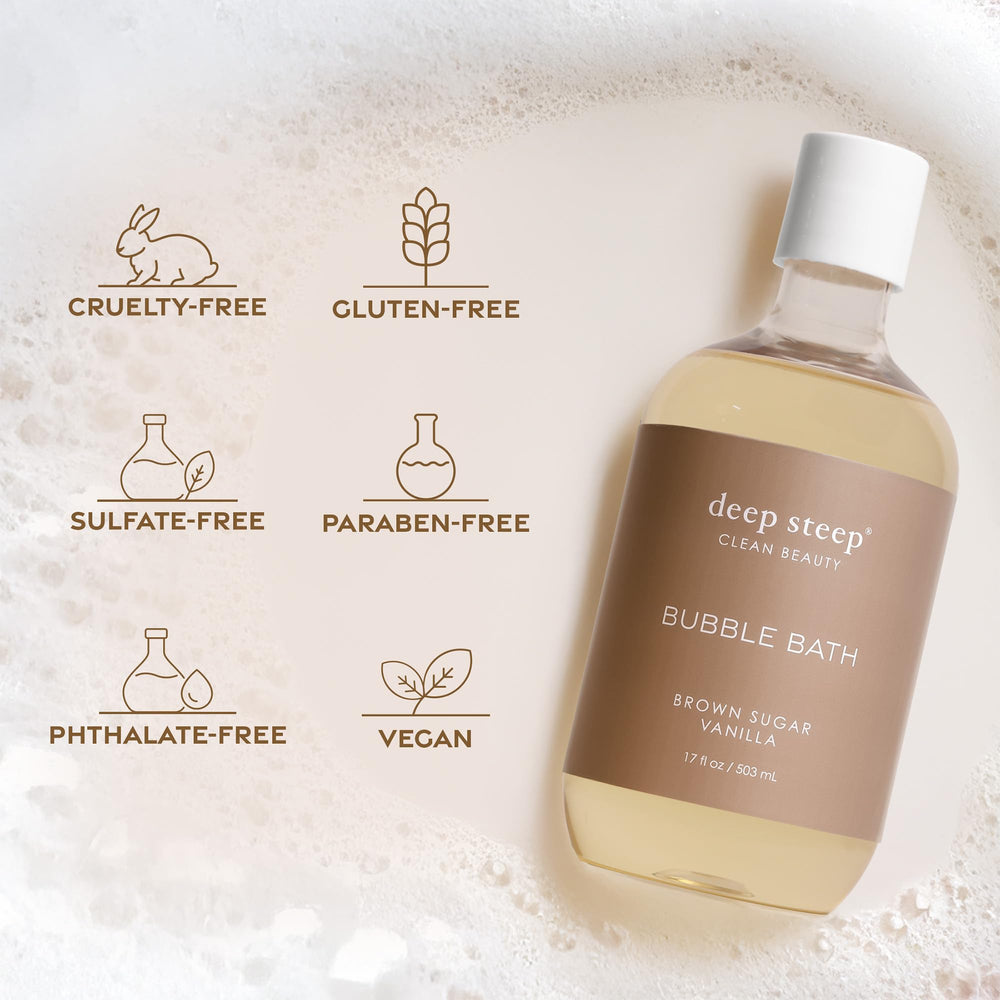 Deep Steep Bubble Bath Rosemary Mint fragrance drops highlights refreshing scent during use