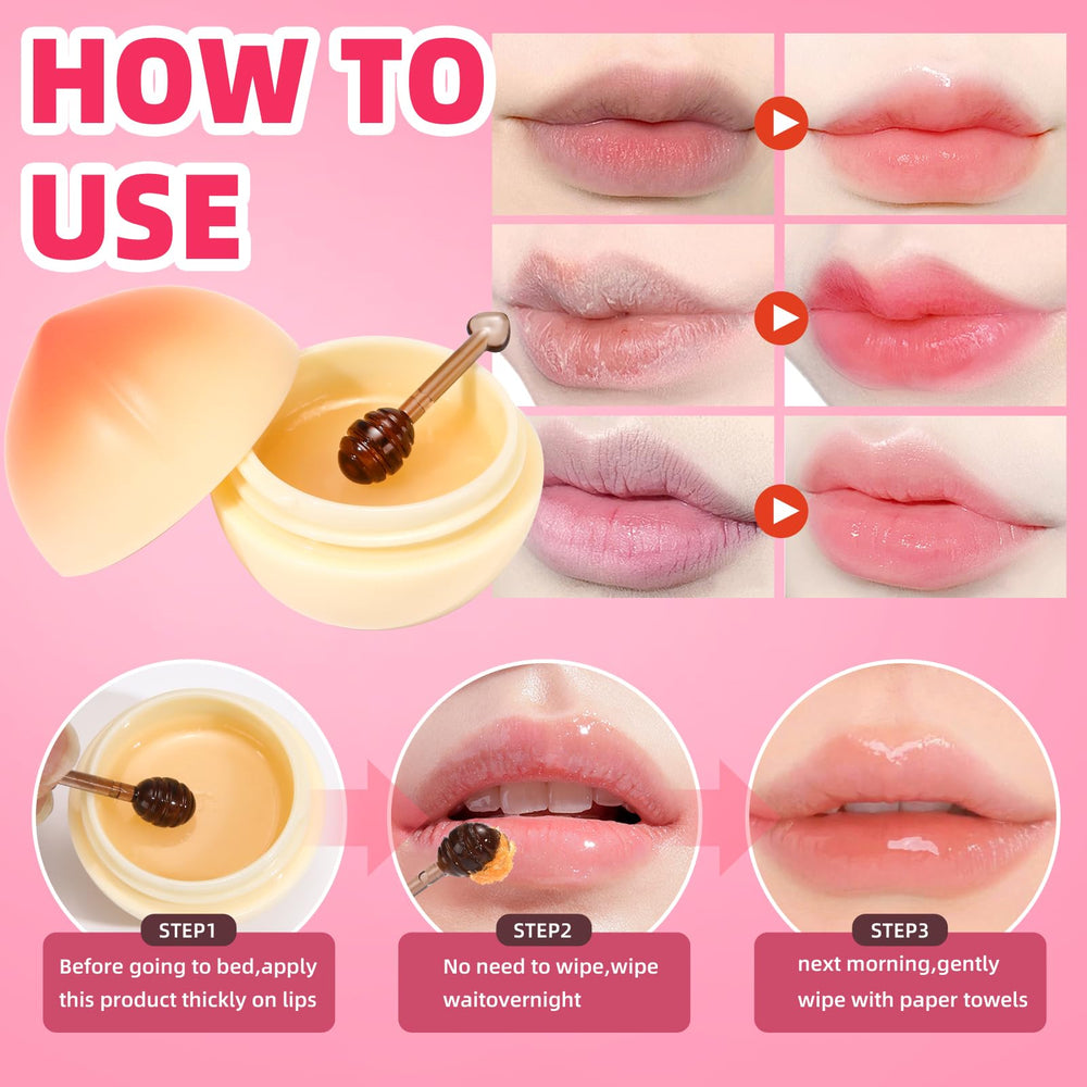 Deepmind mini bee lip balm cherry pot helps nourish lips while you sleep