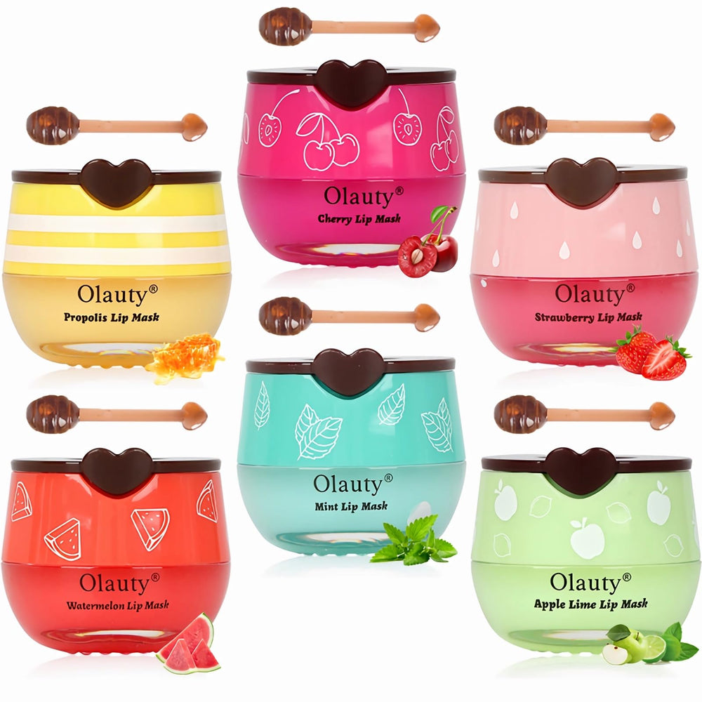 Deepmind Bee Lip Mask honey pot packaging shows portable overnight lip care.