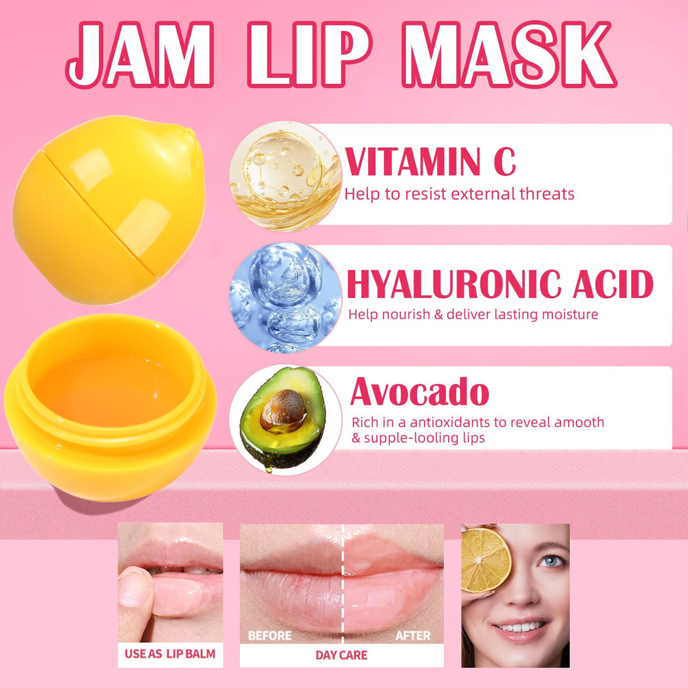 Deepmind sleeping lip mask at night for overnight moisture support.
