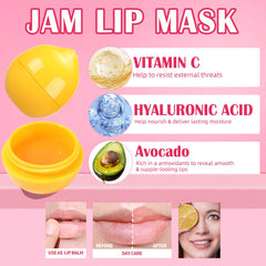 Deepmind sleeping lip mask at night for overnight moisture support.