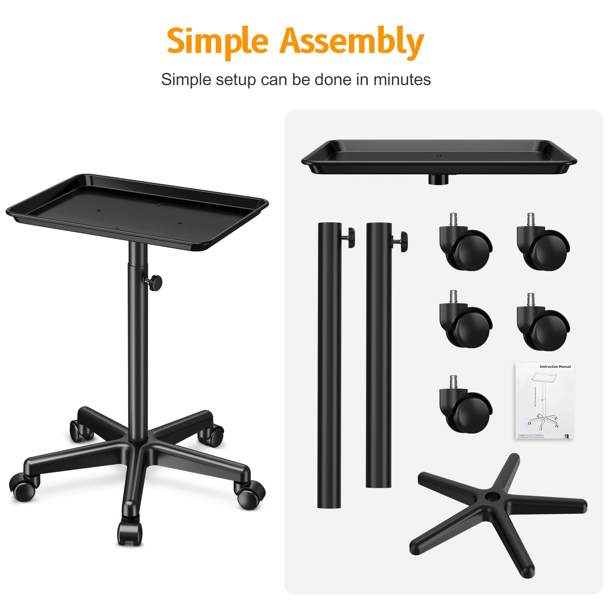DEER BEAUTY durable aluminum surface resists corrosion and cleans easily between clients.