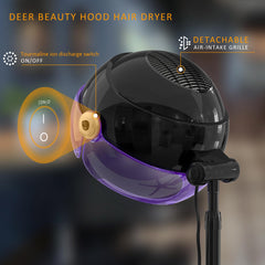 DEER BEAUTY large hood dryer airflow enables even heat distribution for roller settings