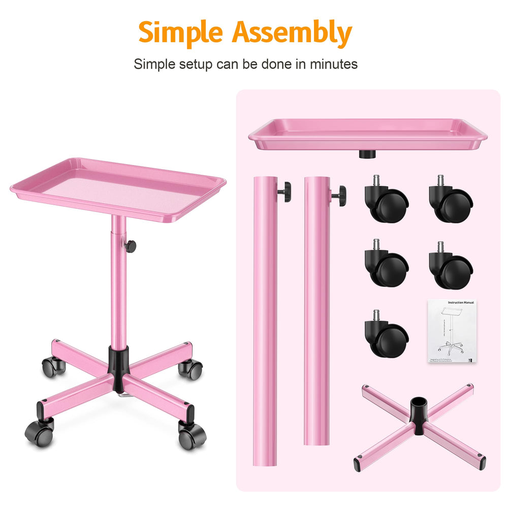 DEER BEAUTY swivel casters pink demonstrate effortless direction in busy studios
