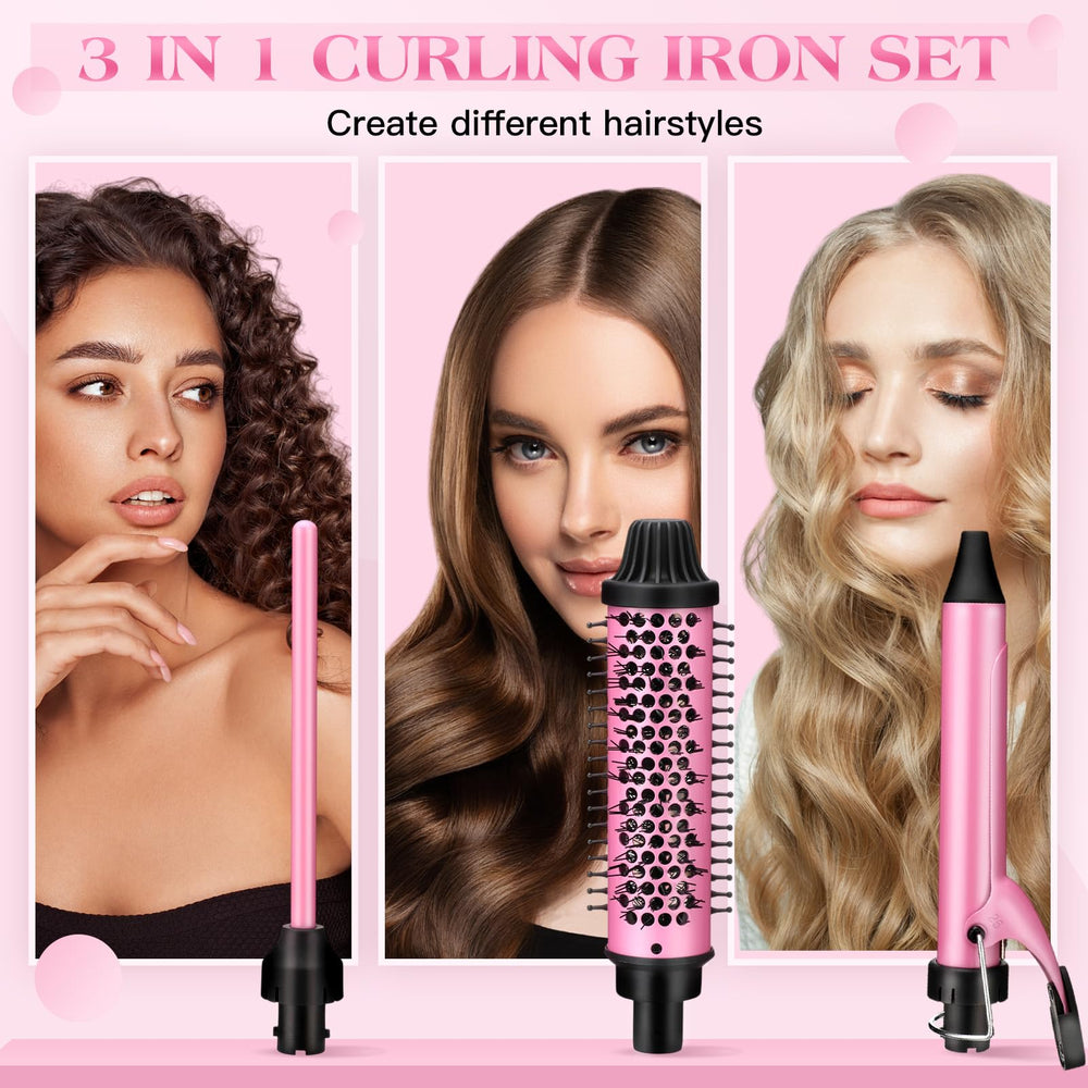 DeeWaves brush offering 7 temperature settings for versatile hair-type styling.