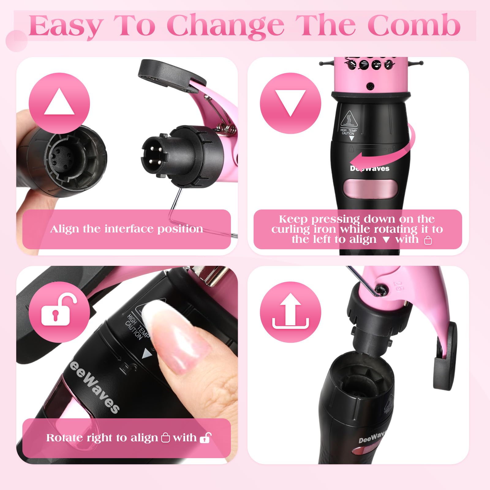 DeeWaves tourmaline ceramic barrel delivers smooth, frizz-free results.