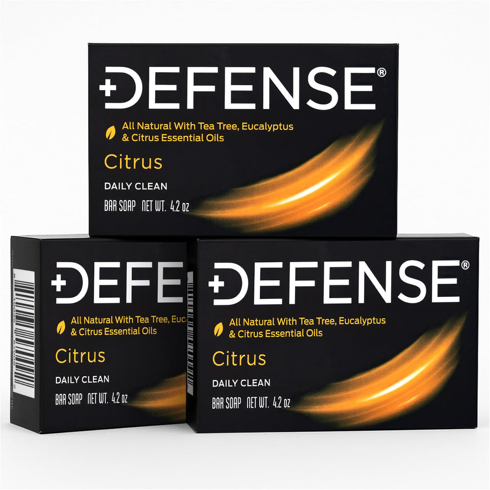 Defense Soap after workout shower scene illustrating quick rinse and clean skin post-exercise.