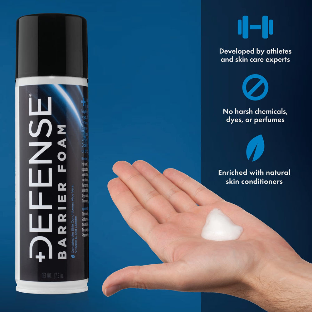 Defense Soap Barrier Foam bottle back label – explains cleansing power.