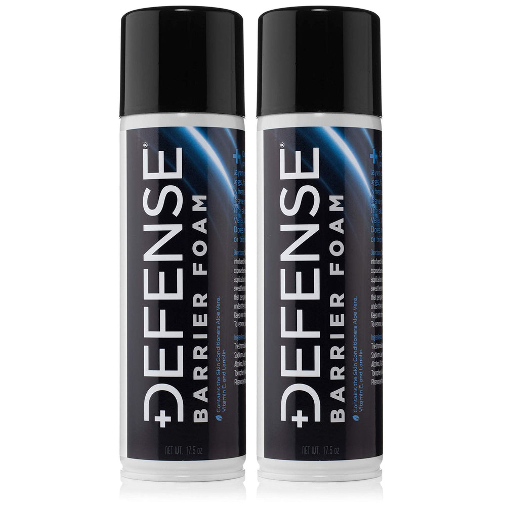 Defense Soap Barrier Foam bottle front 2PK – convenient gym skin protection.