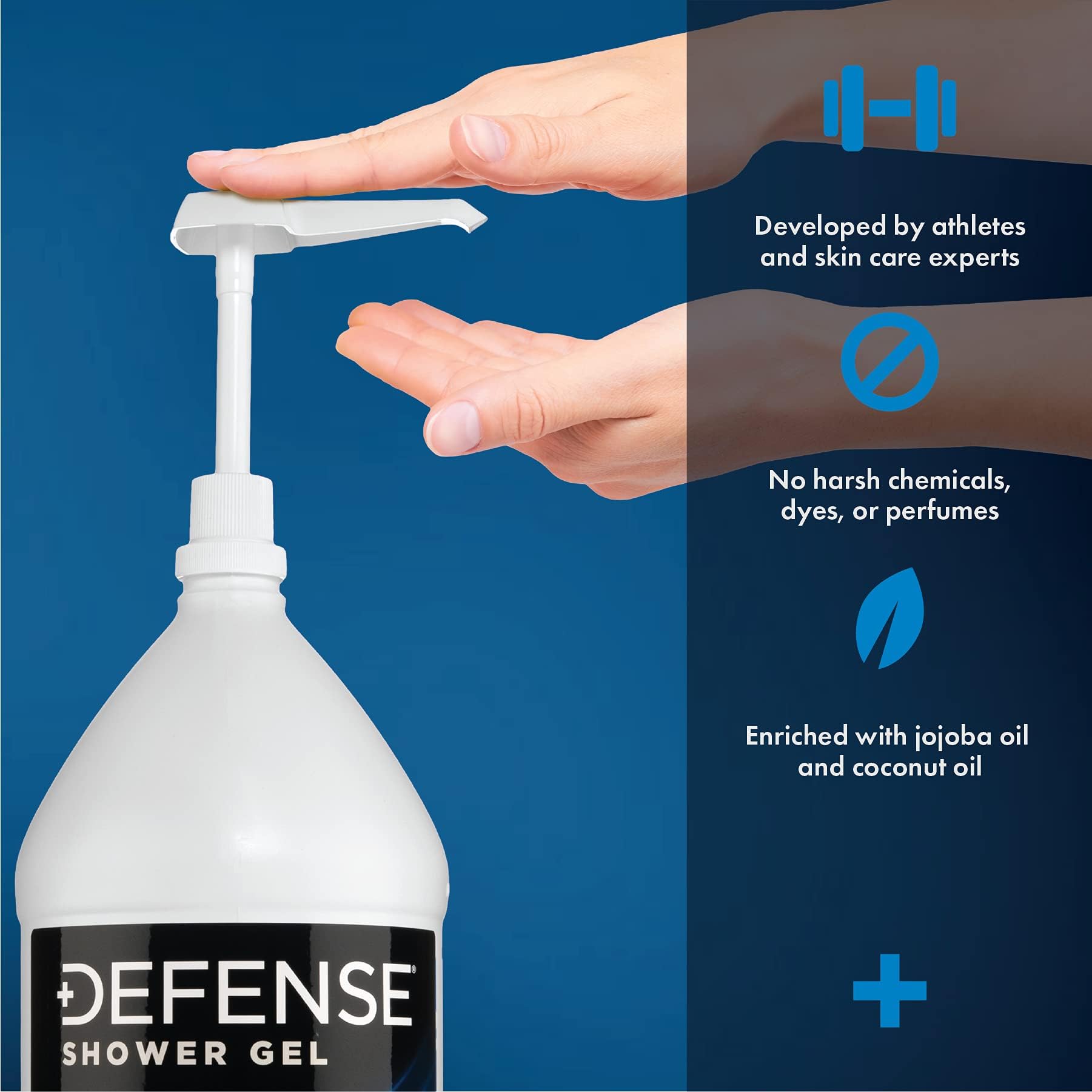 Defense Soap Body Wash for sensitive skin during workouts and daily showers.