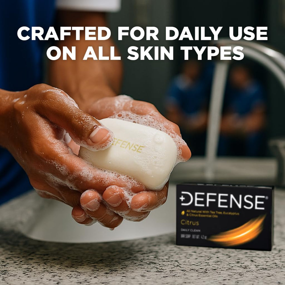 Defense Soap citrus bar lather closeup highlighting rich foam for dirt removal.