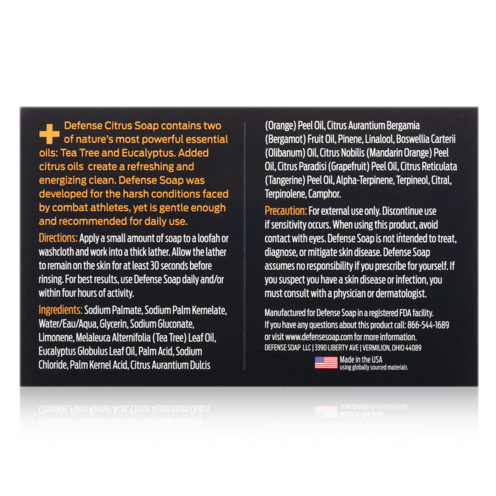 Defense Soap fragrance-free natural bar signaling sensitive-skin friendly cleansing.