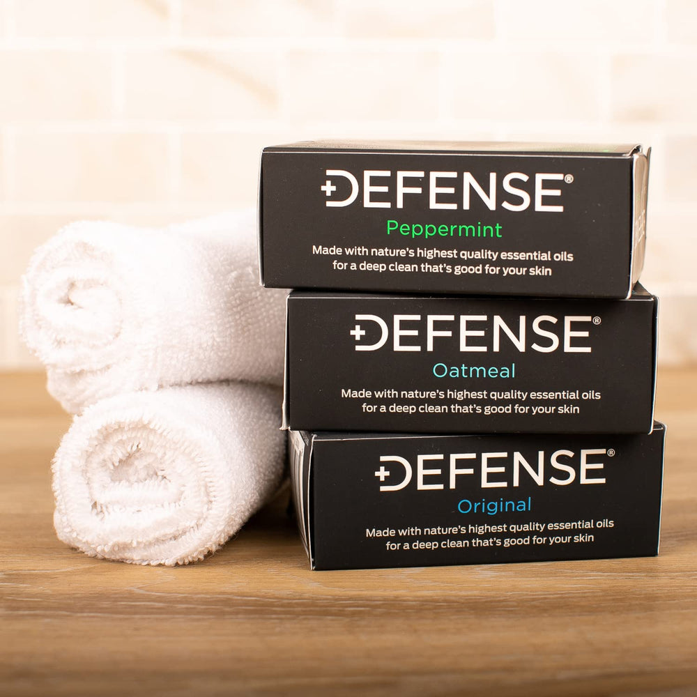 Defense Soap minty suds deliver refreshing post-workout shower