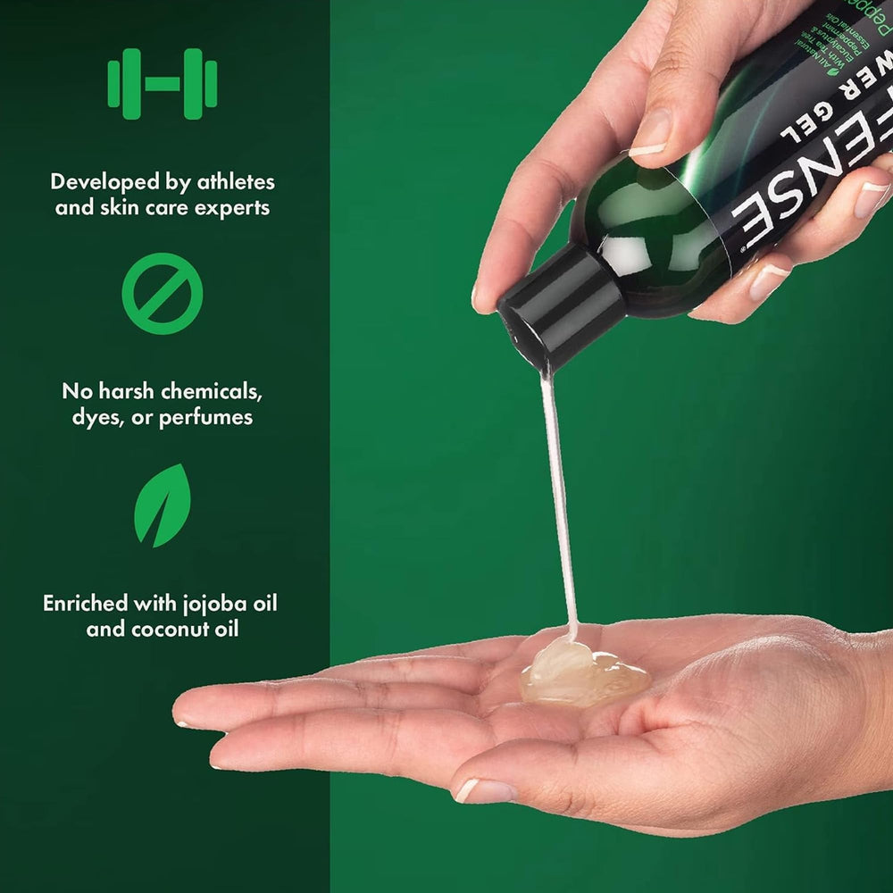 Natural, eco-friendly formula of Defense Soap shown on packaging.