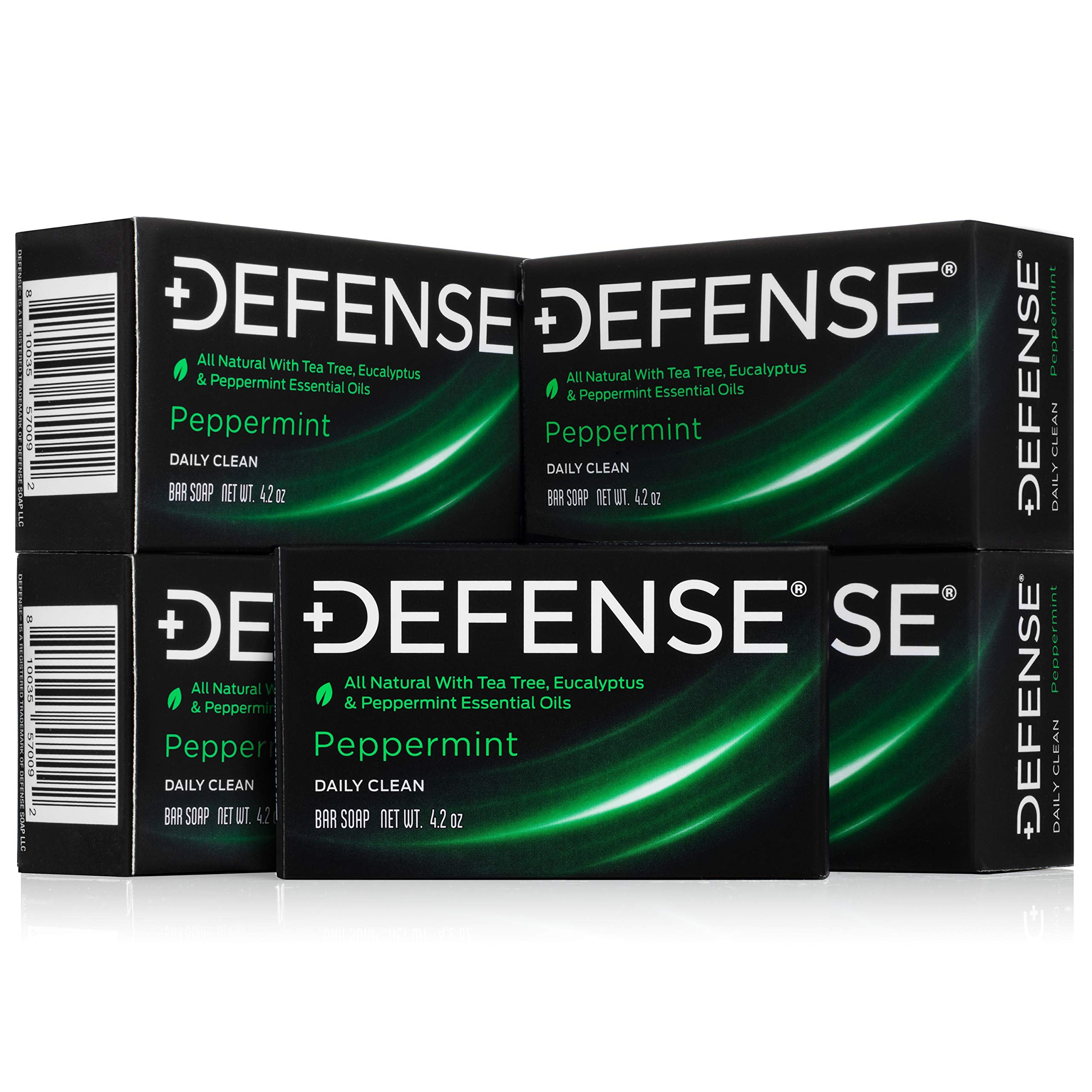 Defense Soap peppermint bar lather after workouts for clean, comfortable skin
