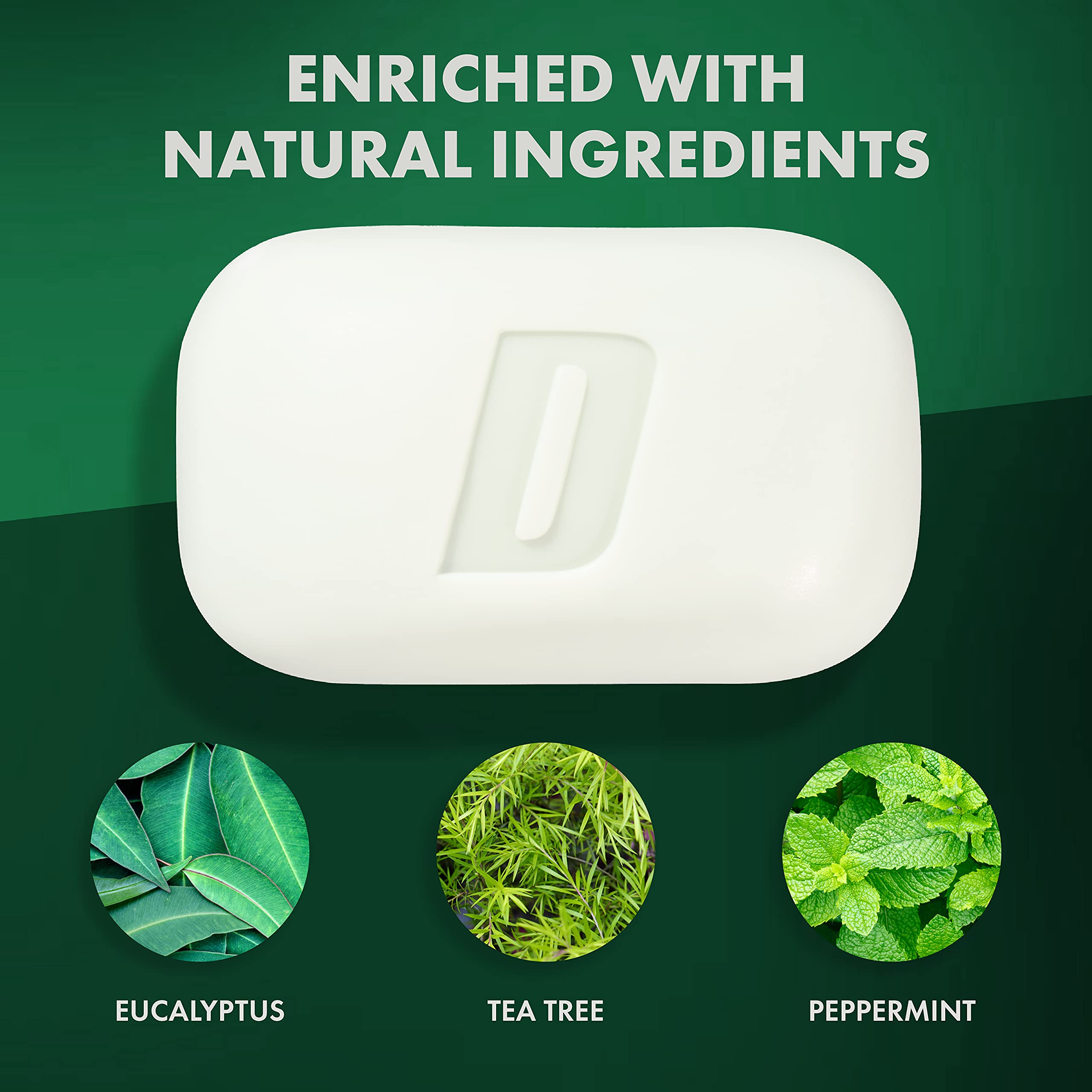 Defense Soap peppermint bar rinse action for fast post-exercise cleansing