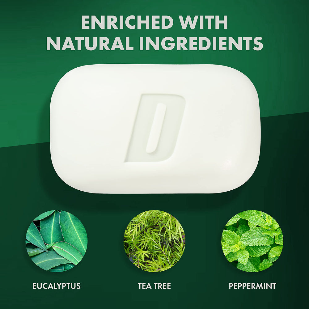 Defense Soap peppermint bar rinse action for fast post-exercise cleansing