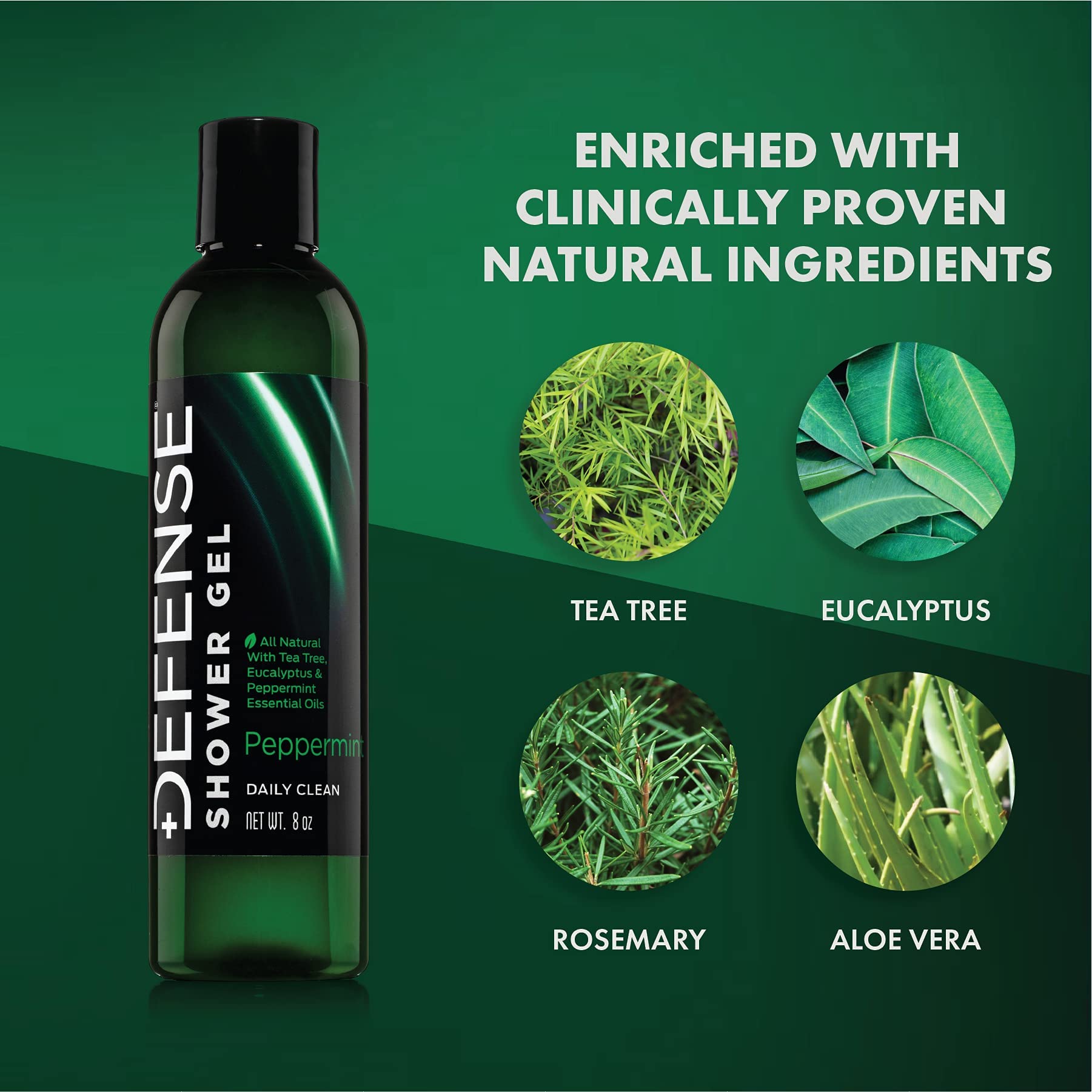 Defense Soap Peppermint Tea Tree lather close-up – rich cleansing action.