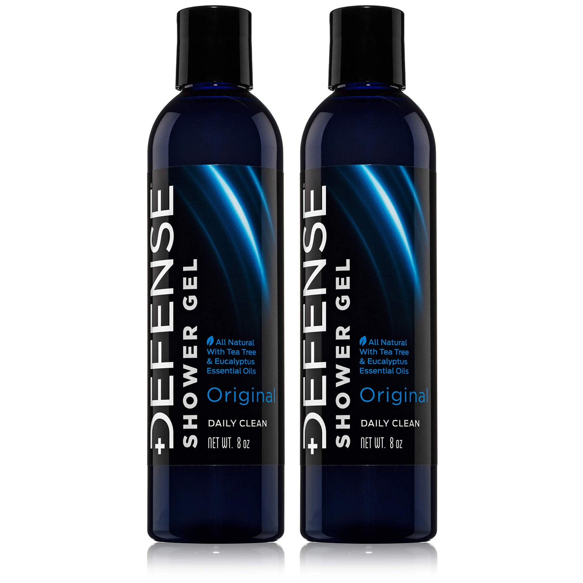 Defense Soap Tea Tree Body Wash bottle front view for post-workout cleanse.