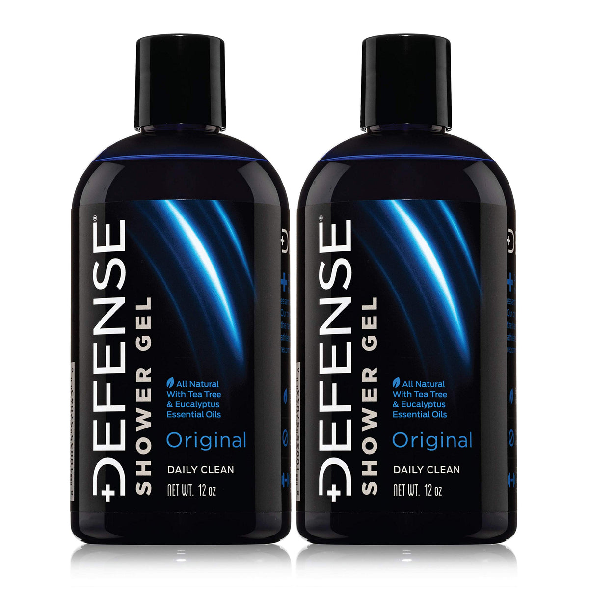 Defense Soap Tea Tree Body Wash bottle demonstrates all-natural formula for post-workout refreshment.