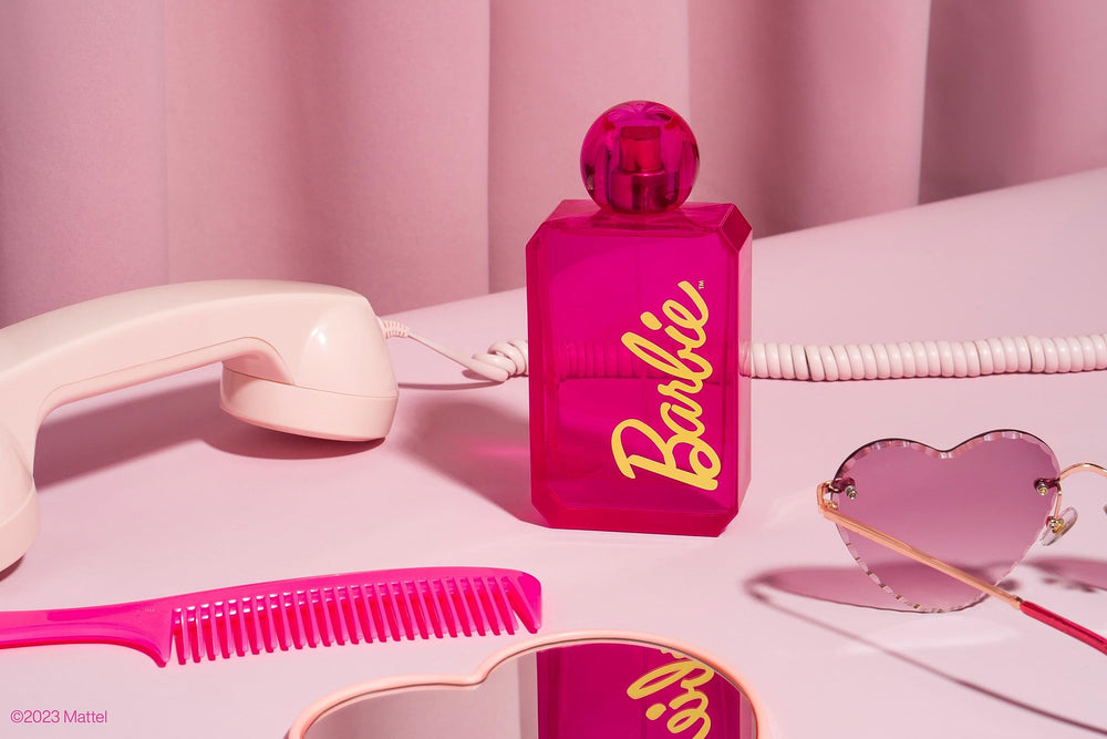 DefineMe Barbie Perfume base notes with sandalwood and whipped cream hinting at creamy longevity.