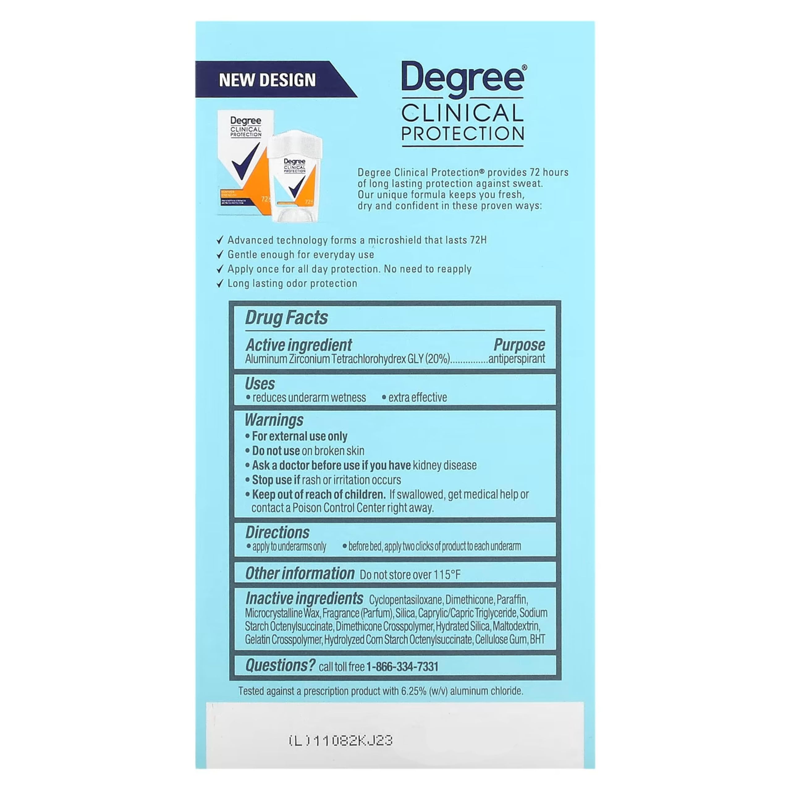 Degree Clinical Protection Summer Strength long-lasting coverage during workouts and daily routines.