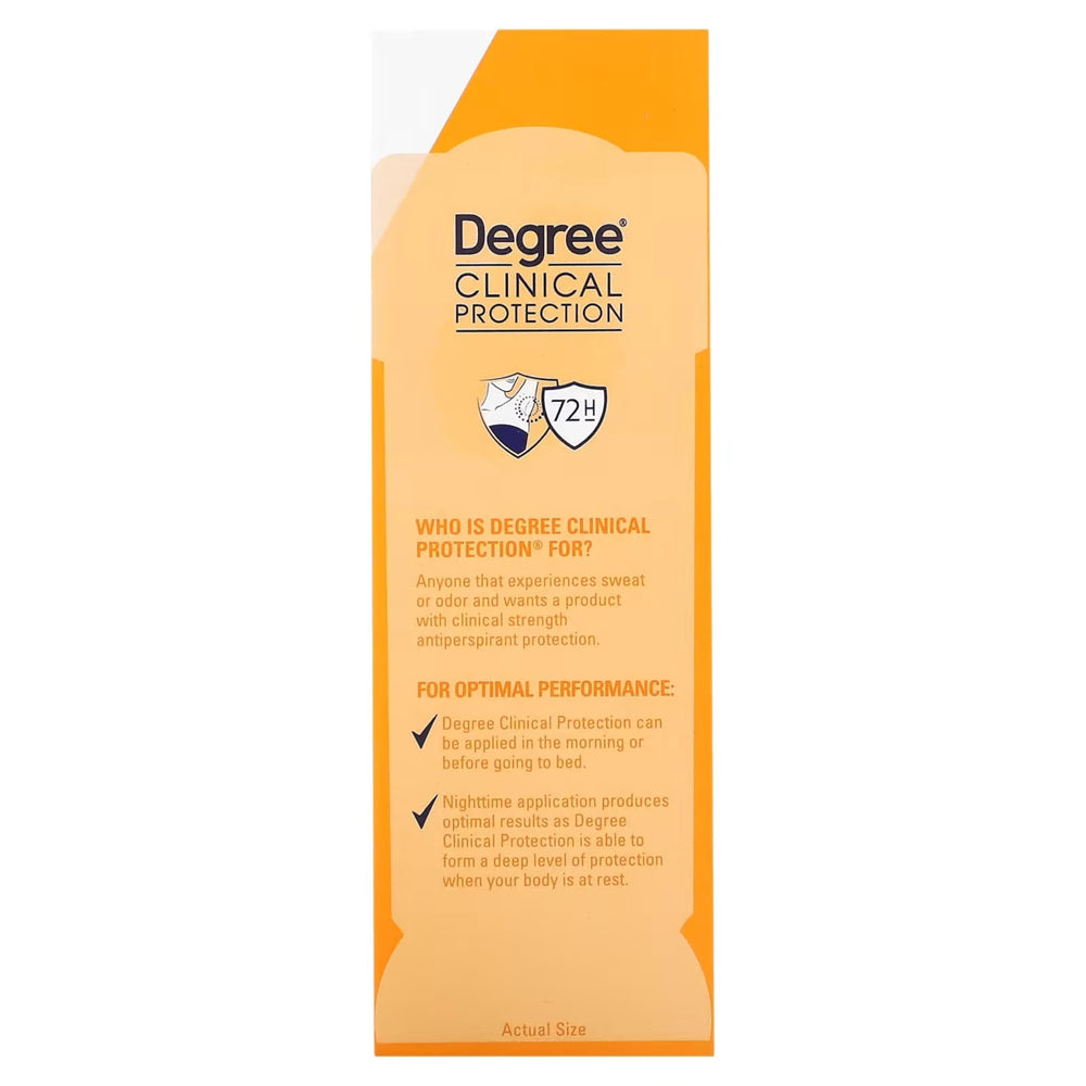 Degree Clinical Protection Summer Strength unisex design appeals to both men and women.
