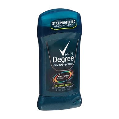 Degree Men Extreme Blast mint scent and refreshing notes for everyday use.