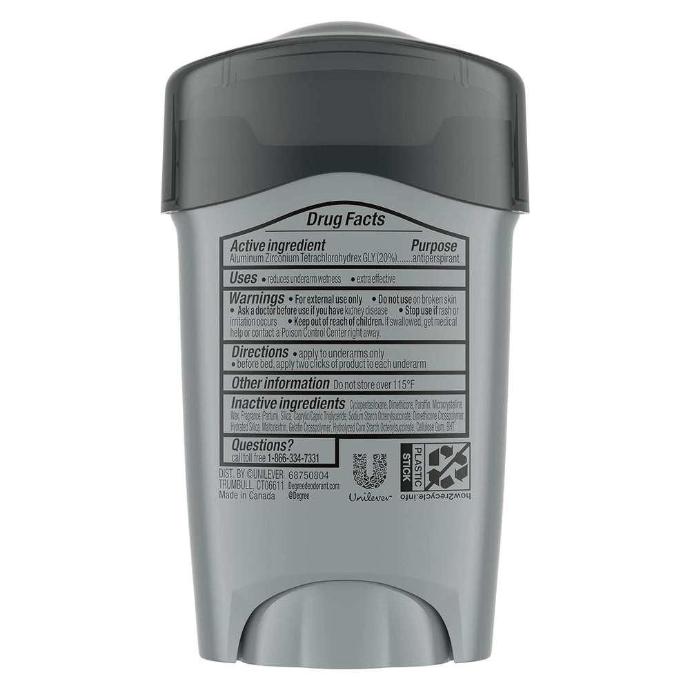 Degree Men Clean Clinical antiperspirant cap closeup highlights easy twist-on application