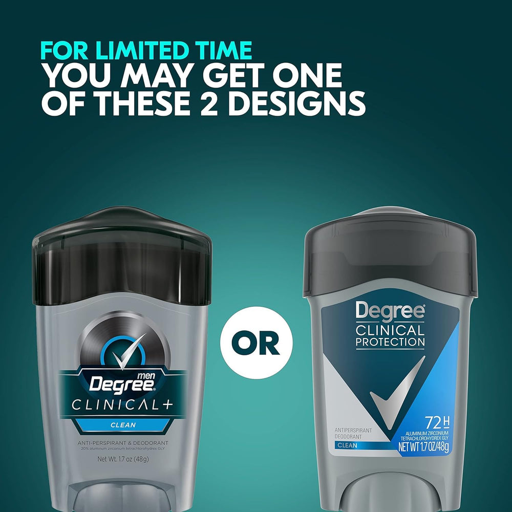 Degree Men Clean Clinical antiperspirant shelf display conveys organized, ready-to-use protection