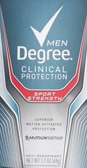 Degree Men Clinical Protection packaging shows a three-pack for daily freshness