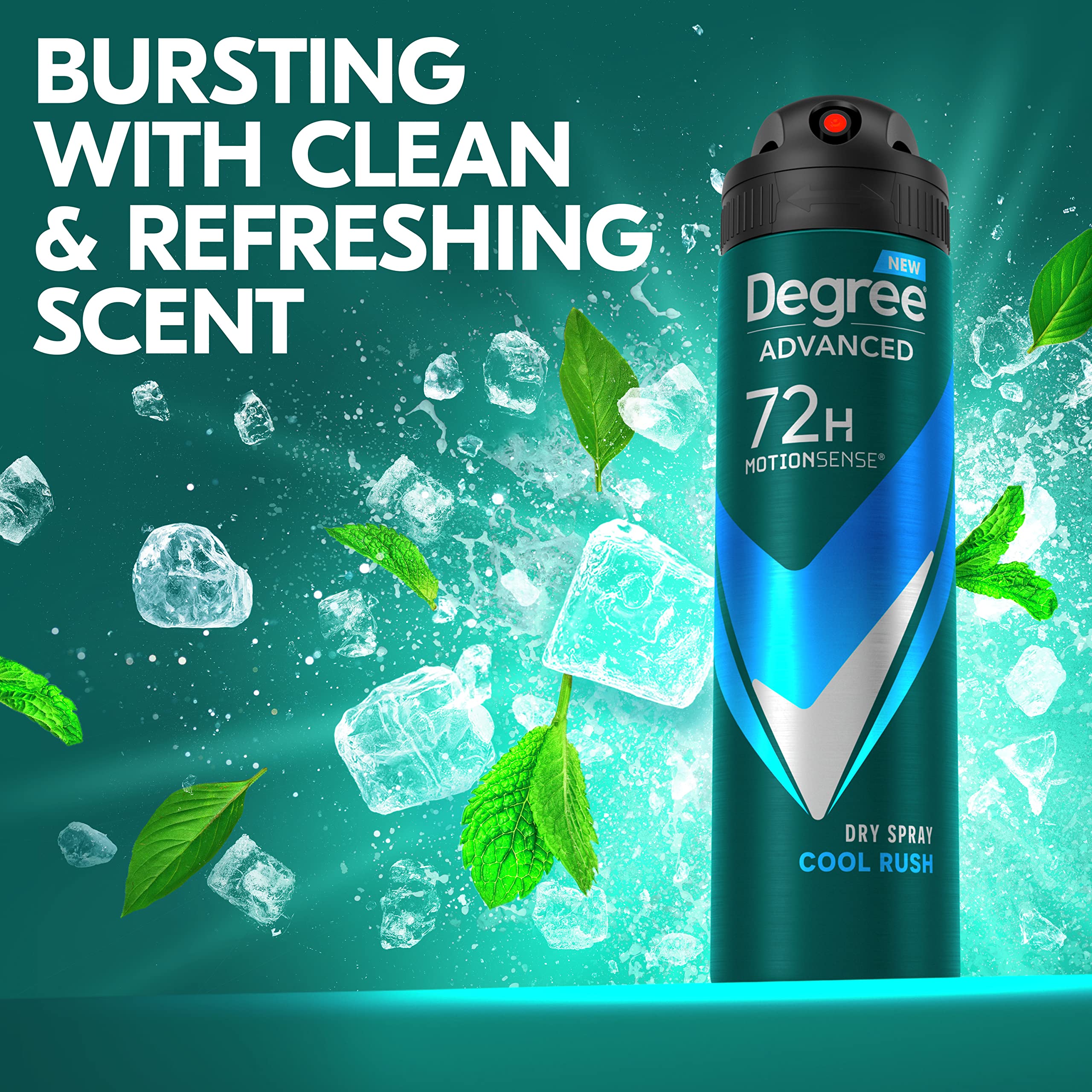 Degree Men Cool Rush fragrance conveys a crisp daily scent