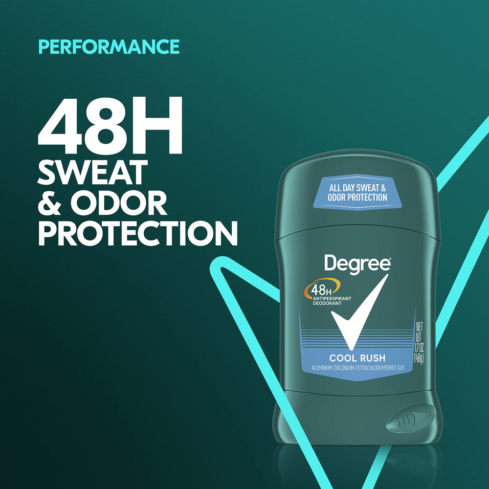 Degree Men Cool Rush recyclable packaging emphasizes sustainability.