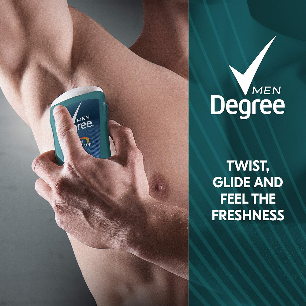 Underarm application with Degree Men Cool Rush shows quick, clean coverage.