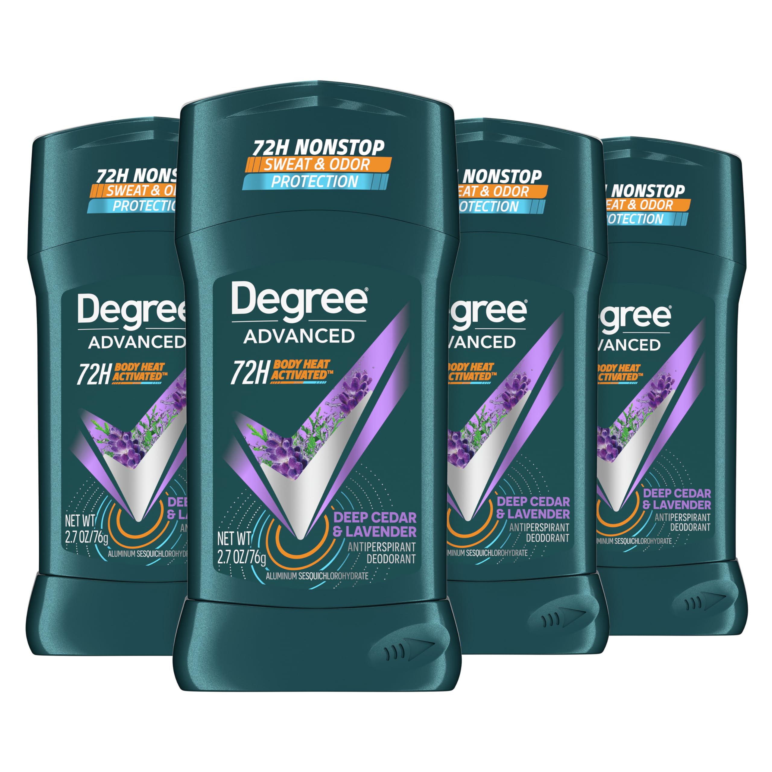 Degree Men Deep Cedar & Lavender stick application for instant dry underarms