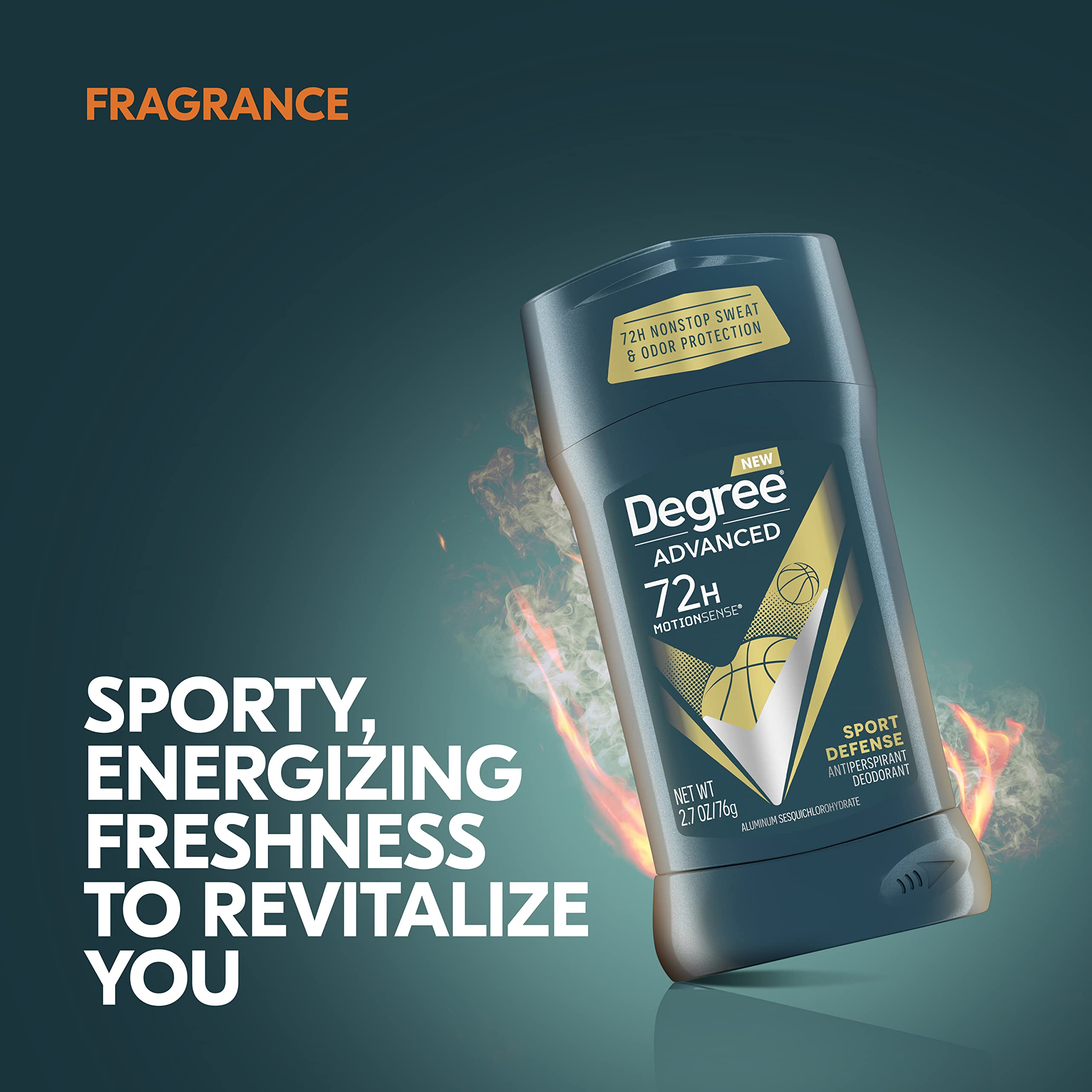 Degree Men quick twist-glide action demonstrates easy application before workouts.