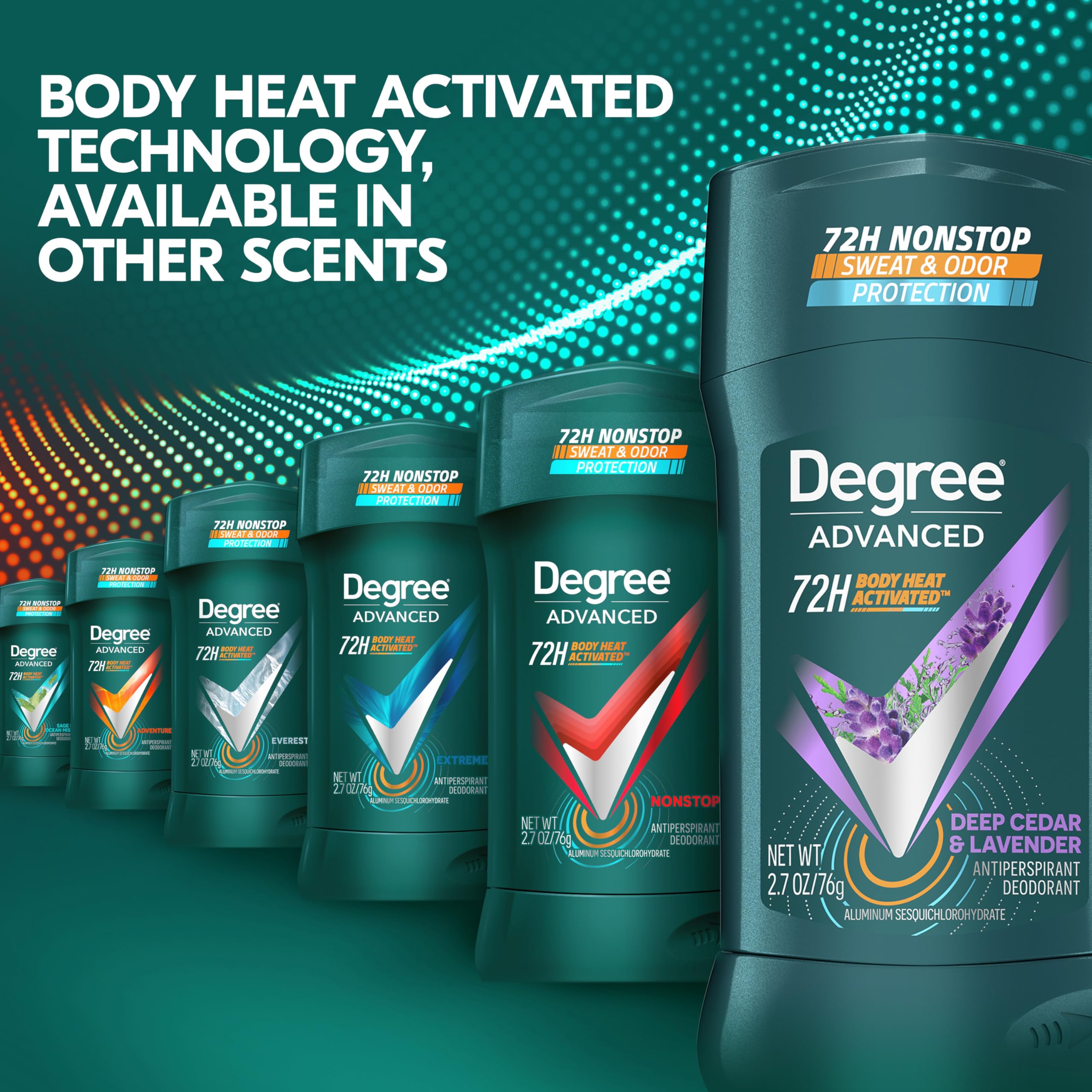 Degree Men underarm application motion demonstration showing protection